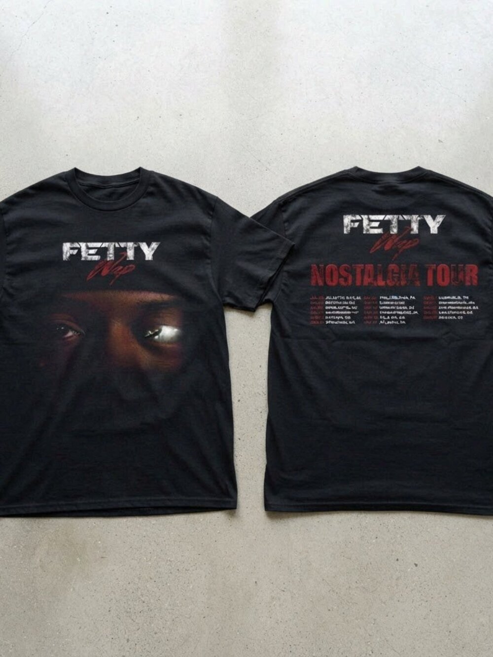 Fetty Wap Nostalgia Tour 2026 North American Dates Black T-Shirt S-4XL